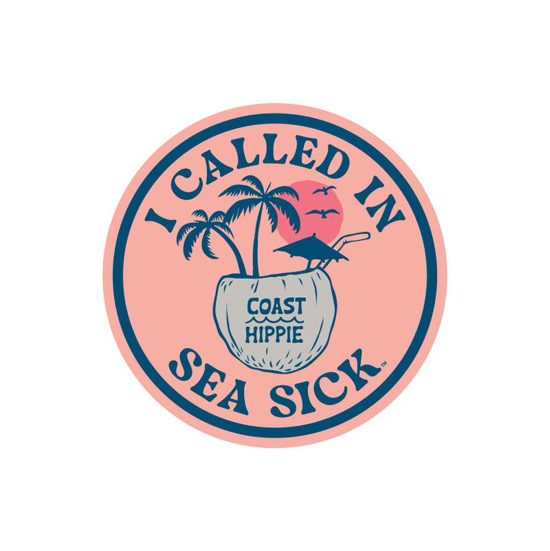 Sea Sick Coconut Sticker