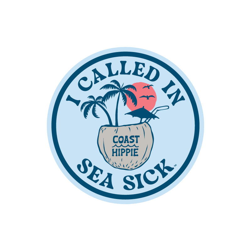 Sea Sick Coconut Sticker