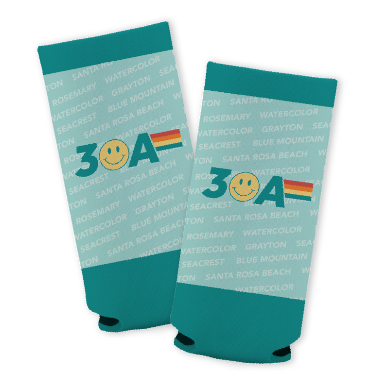 30A Smiley Town Slim Koozie