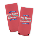 Tan O'Clock Koozie Slim