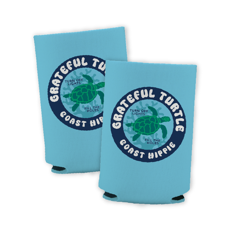 Grateful Turtle Coral Koozie